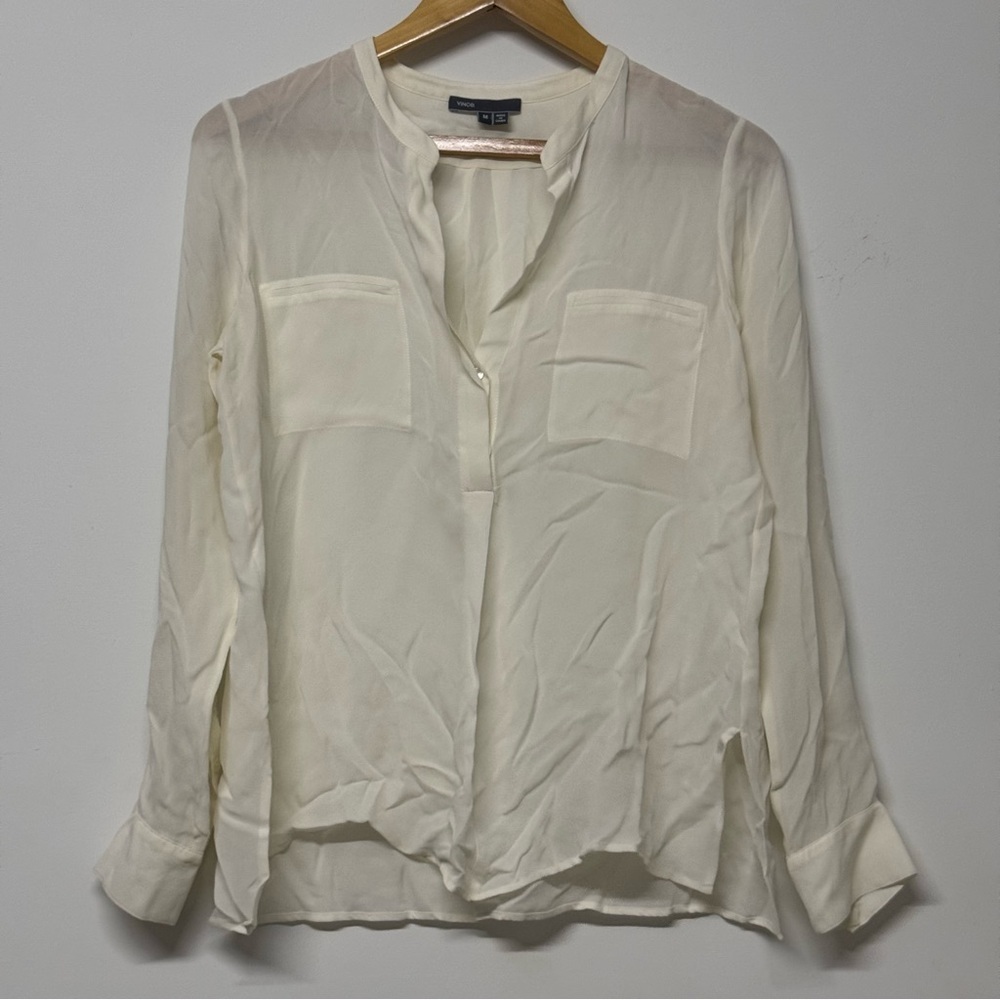 Vince Cream Button Down Shirt